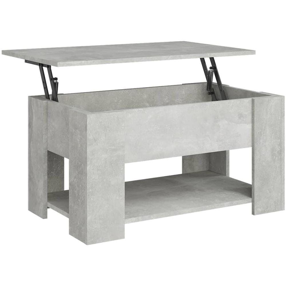 Tavolino Da Salotto Grigio Cemento 79x49x41cm Legno Multistrato - Foto 1