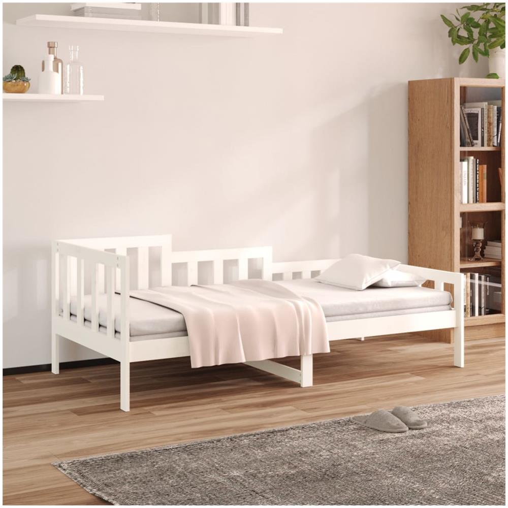 Dormeuse Bianca 80x200 Cm In Legno Massello Di Pino - Foto 1