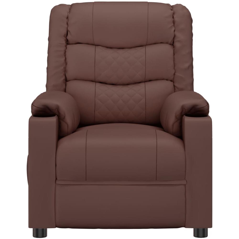 Poltrona Massaggiante Marrone In Similpelle - Foto 3