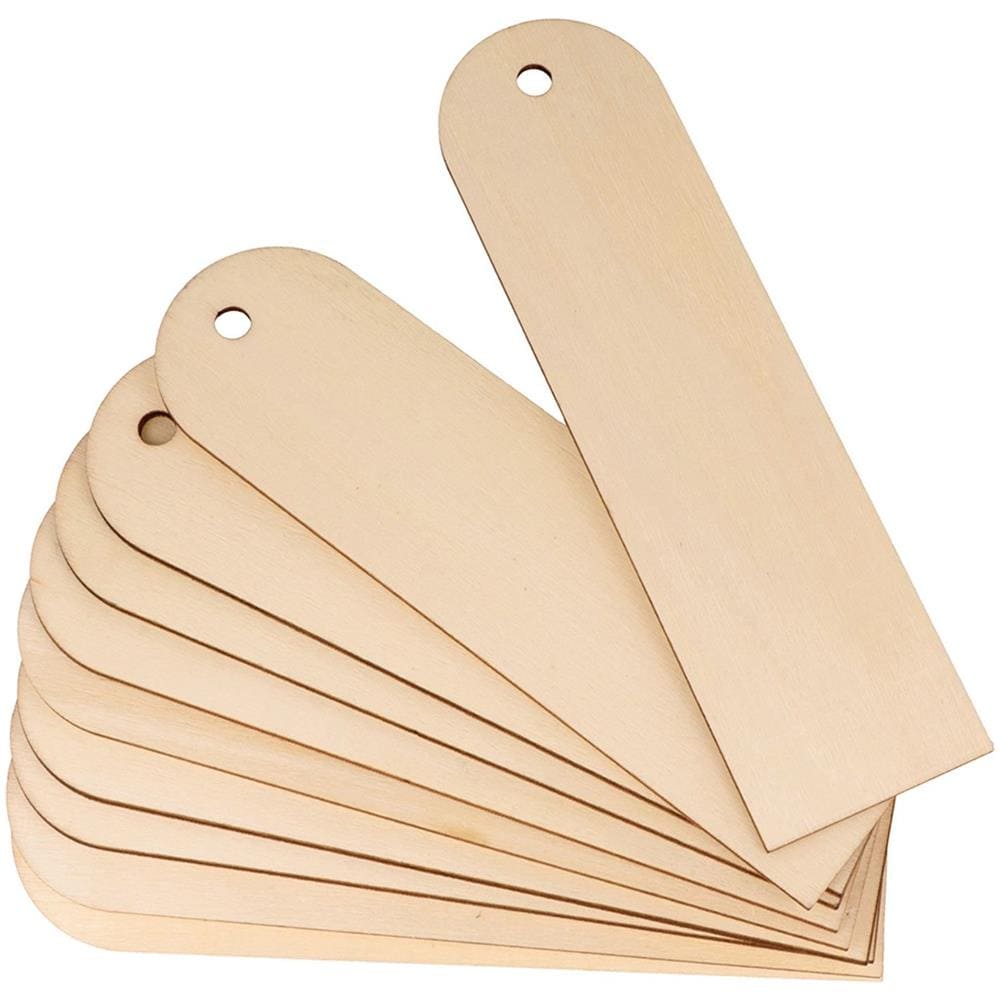 10 Segnalibri In Legno Con Estremità Arrotondate - Foto 1