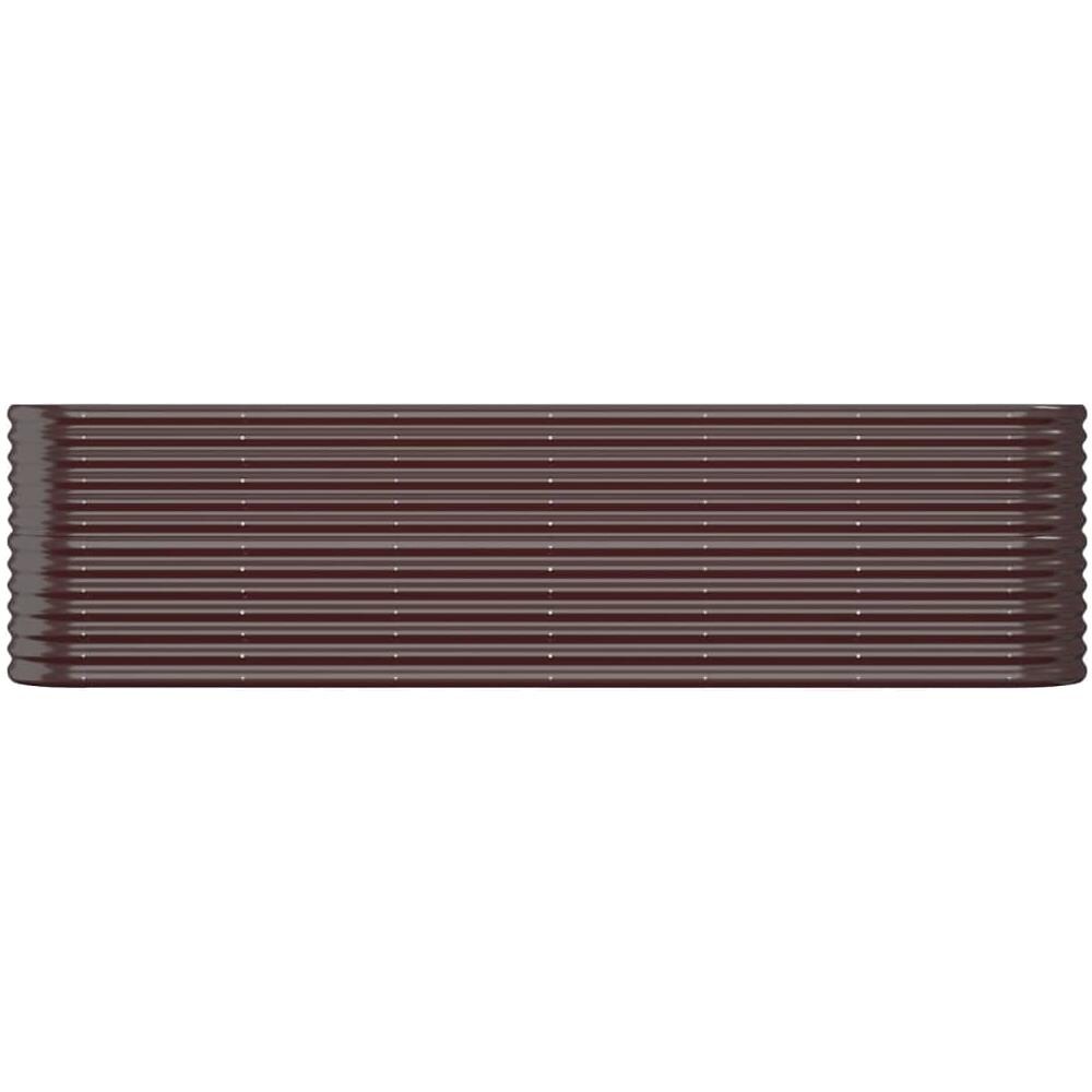 Letto Giardino Acciaio Verniciato a Polvere 260x40x68cm Marrone - Foto 2