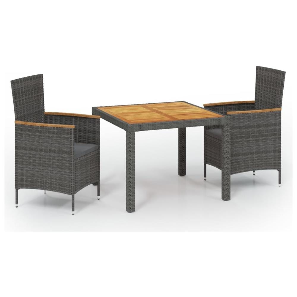 vidaXL Set da Pranzo da Giardino 5 pz con Cuscini Design a Doghe Arredi