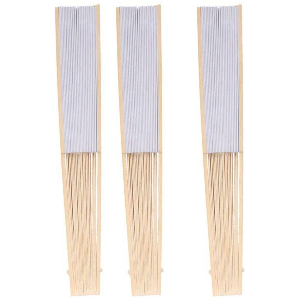 3 Ventagli Di Carta Da Personalizzare 21 Cm - Foto 1