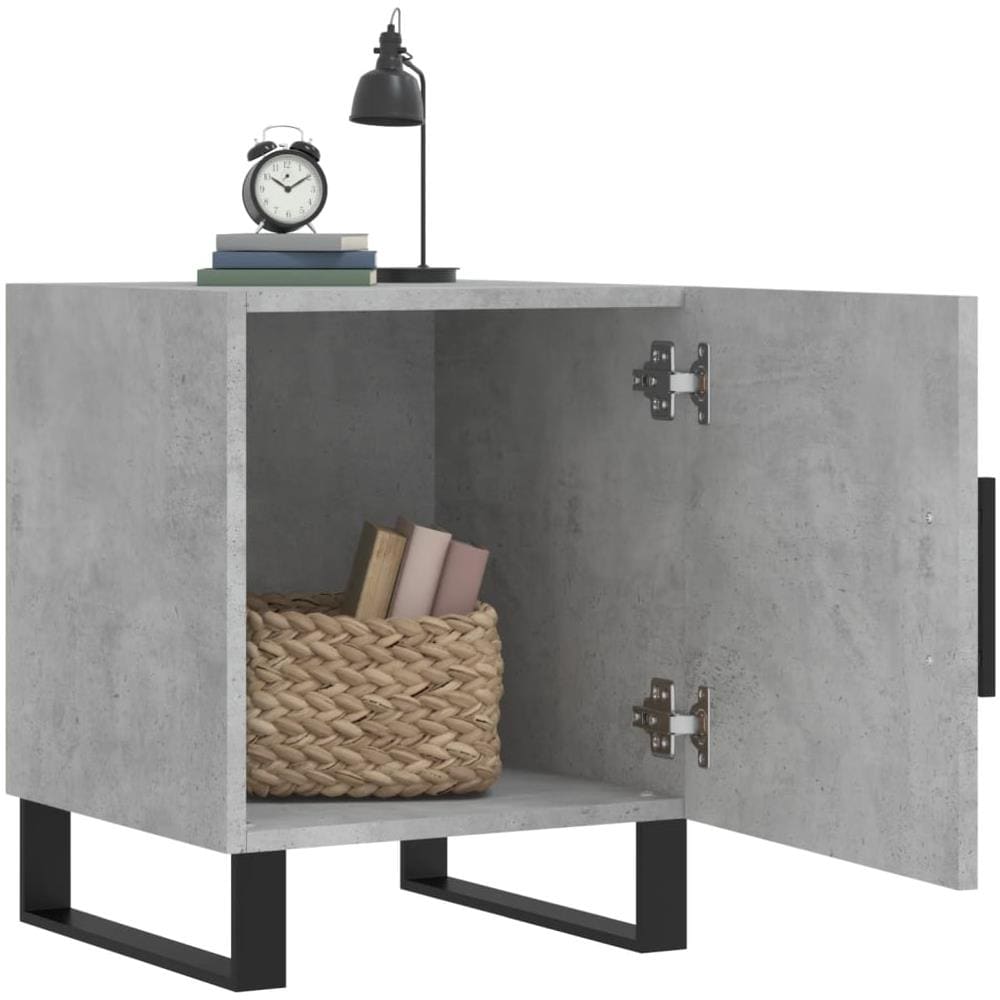Comodini 2 Pz Grigio Cemento 40x40x50 Cm In Legno Multistrato - Foto 3