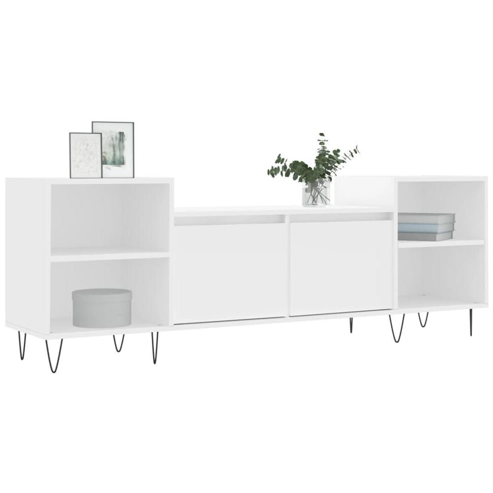 Mobile Porta Tv Bianco 160x35x55 Cm In Legno Multistrato - Foto 3