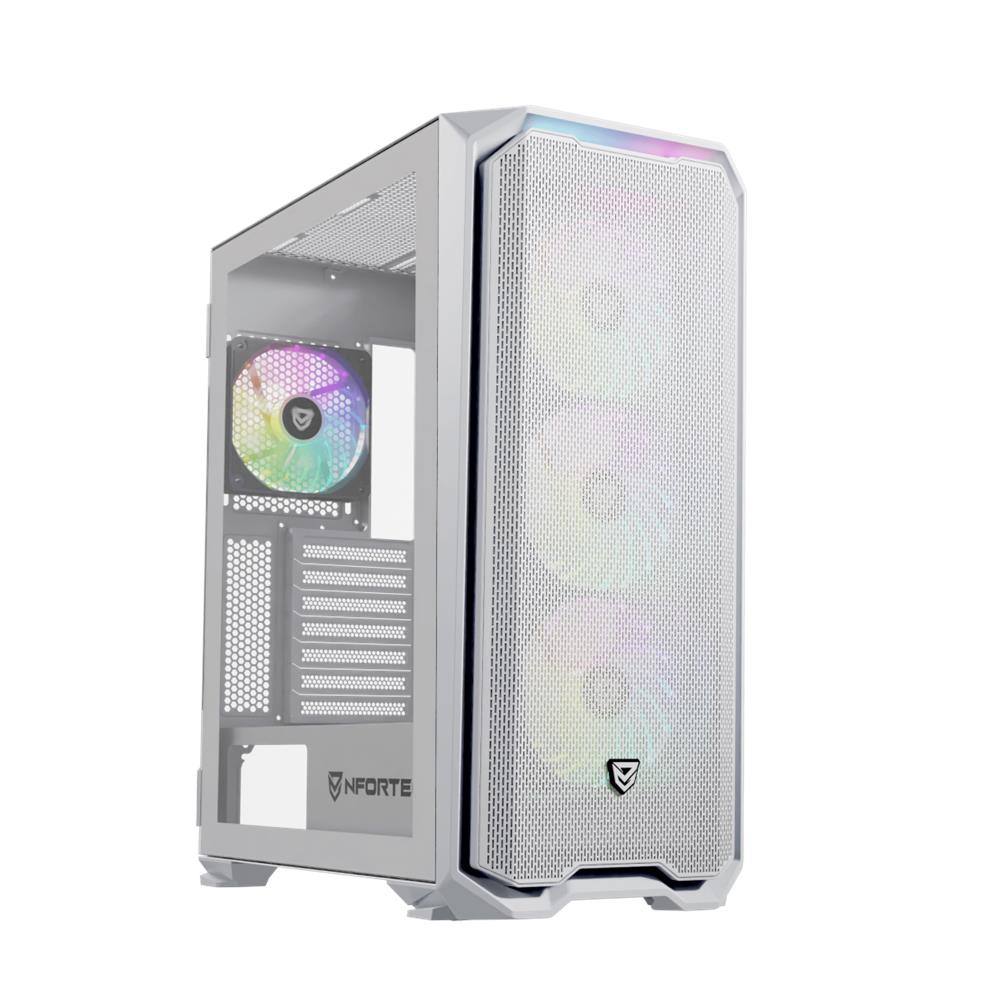 Case KRATER X Midi Tower ATX /EATX /ITX /micro ATX 2x Porte USB 3.2 Colore Bianco (Finestrato) - Foto 1