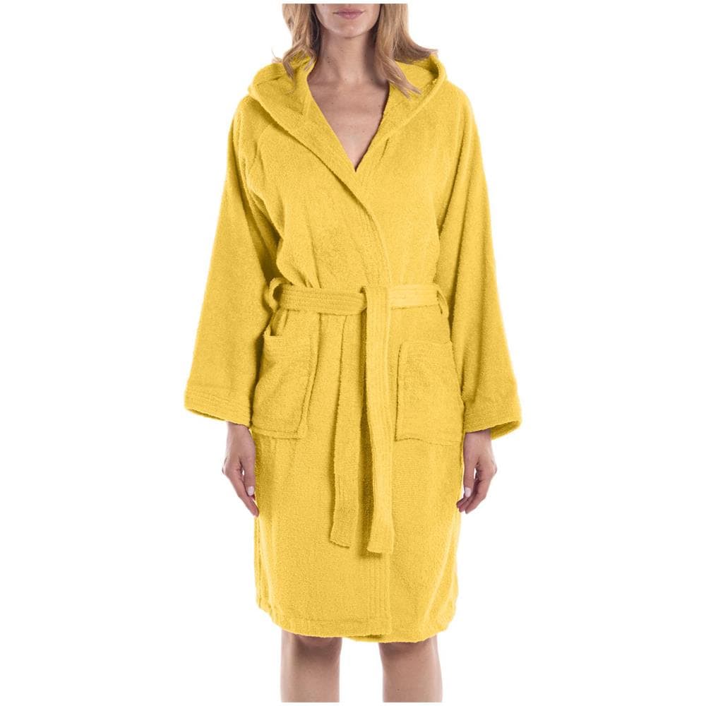 Accappatoio Con Cappuccio Spugnissima Minorca In Cotone Colore Giallo Misura Xl - Foto 1