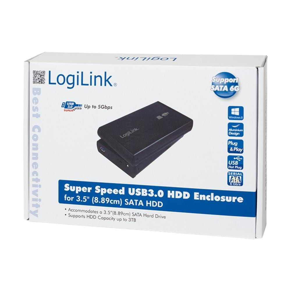 I-CASE SU3-35BK - Box HDD Esterno SATA 3.5'' USB3.0 Super Speed Nero - Foto 2