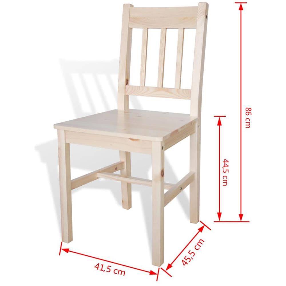 Sedia Da Tavola Legno Colore Naturale 4 Pz - Foto 10