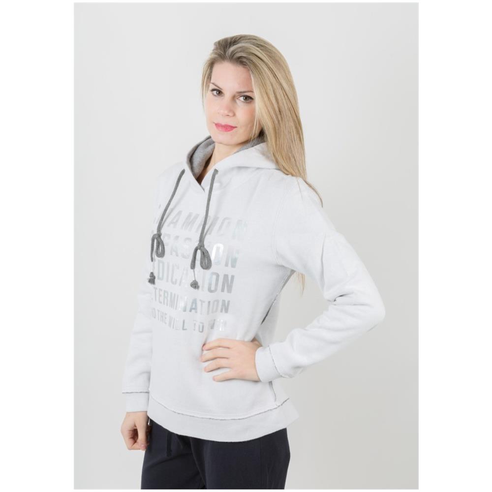 Felpa Donna Chiusa Con Cerniera Xl Grigio - Foto 2