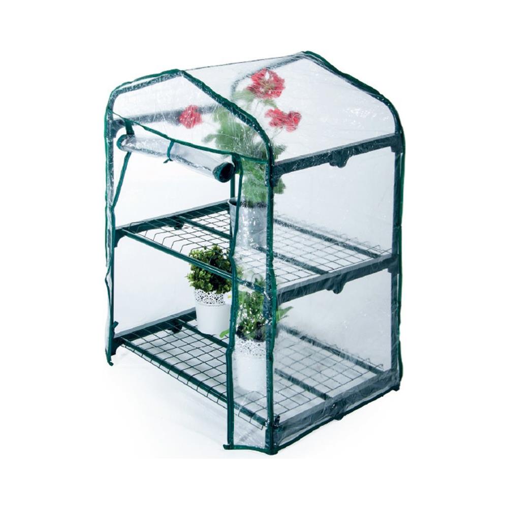 Serra Rettangolare A 2 Ripiani Struttura Acciaio 69x49x98cm Esterno Telo 647/19 - Foto 1