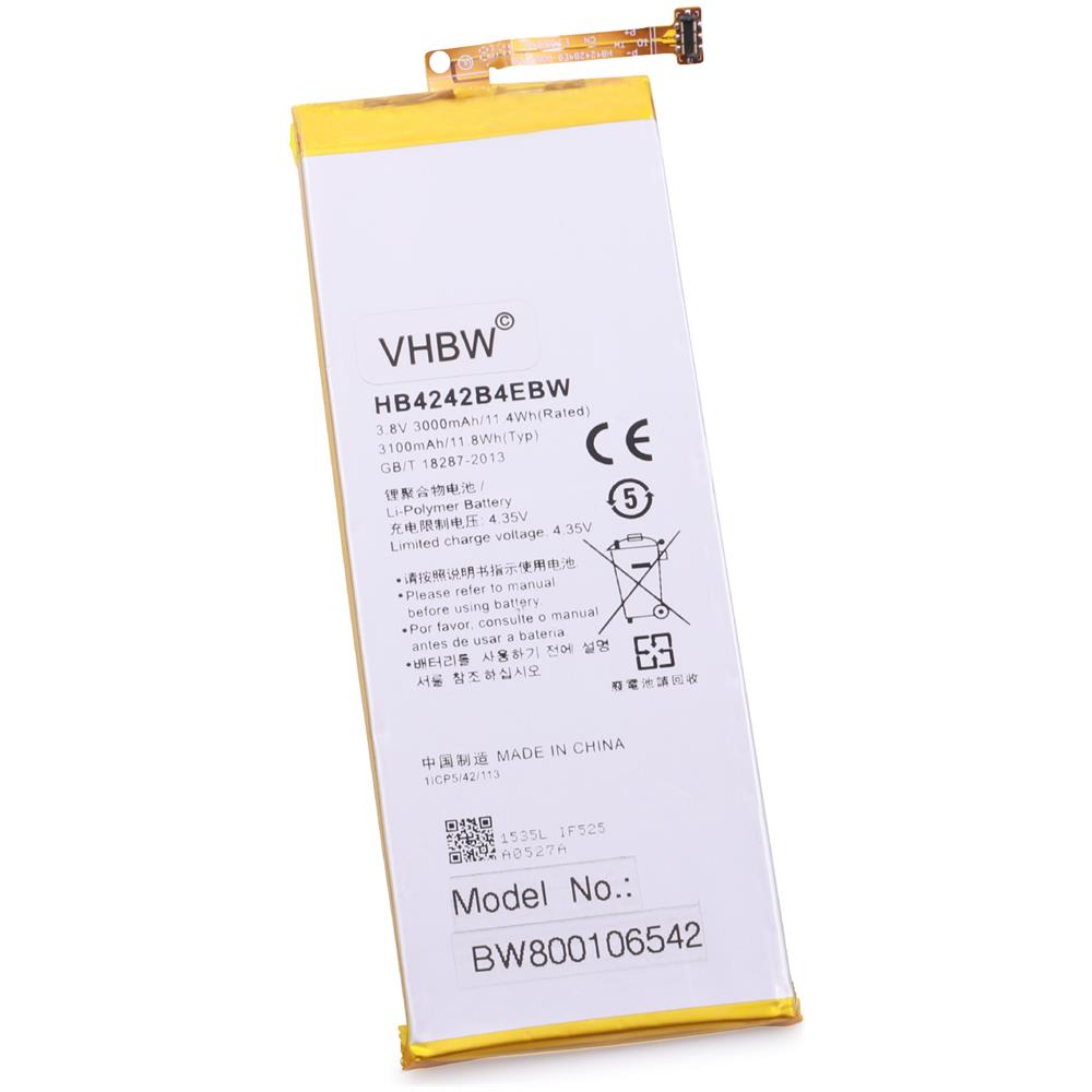 Batteria 3000mah (3.8v) Per Telefono Cellulare Telefon Smartphone Huawei Honor 6, mulan, h60-l02, h60-l04, h60-l12, h60-l11, H60-l01 Come Hb4242b4ebw - Foto 1