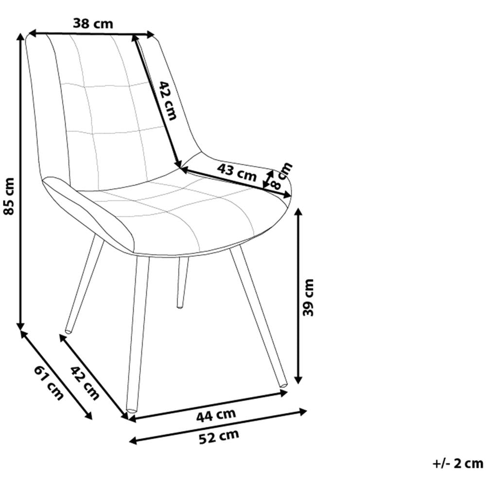 Set Di 2 Sedie Da Pranzo Melrose Ii Pelle Sintetica Marrone Scuro - Foto 2