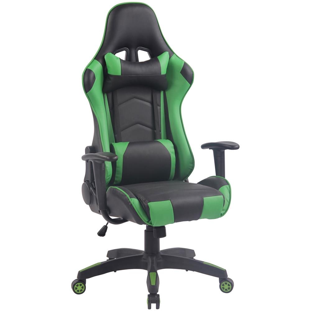 Sedia Gaming Miracle V2 in Similpelle - Sedia Racing 2 Cuscini - Poltrona Girevole con Max Carico 150Kg - Sedia Gamer Regolabile 47-57cm Nero Verde - Foto 1