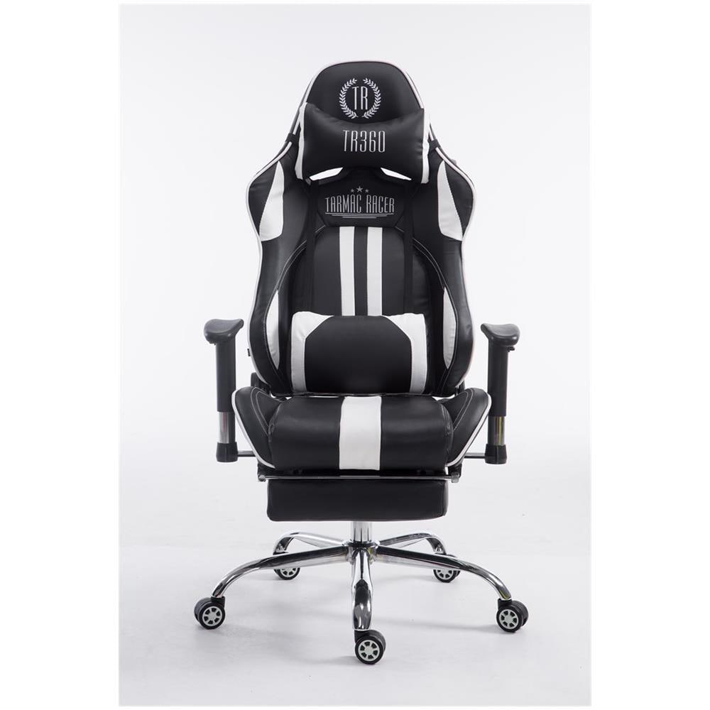 Poltrona Racing Limit XL Similpelle Nero Bianco con Poggiapiedi - Foto 2