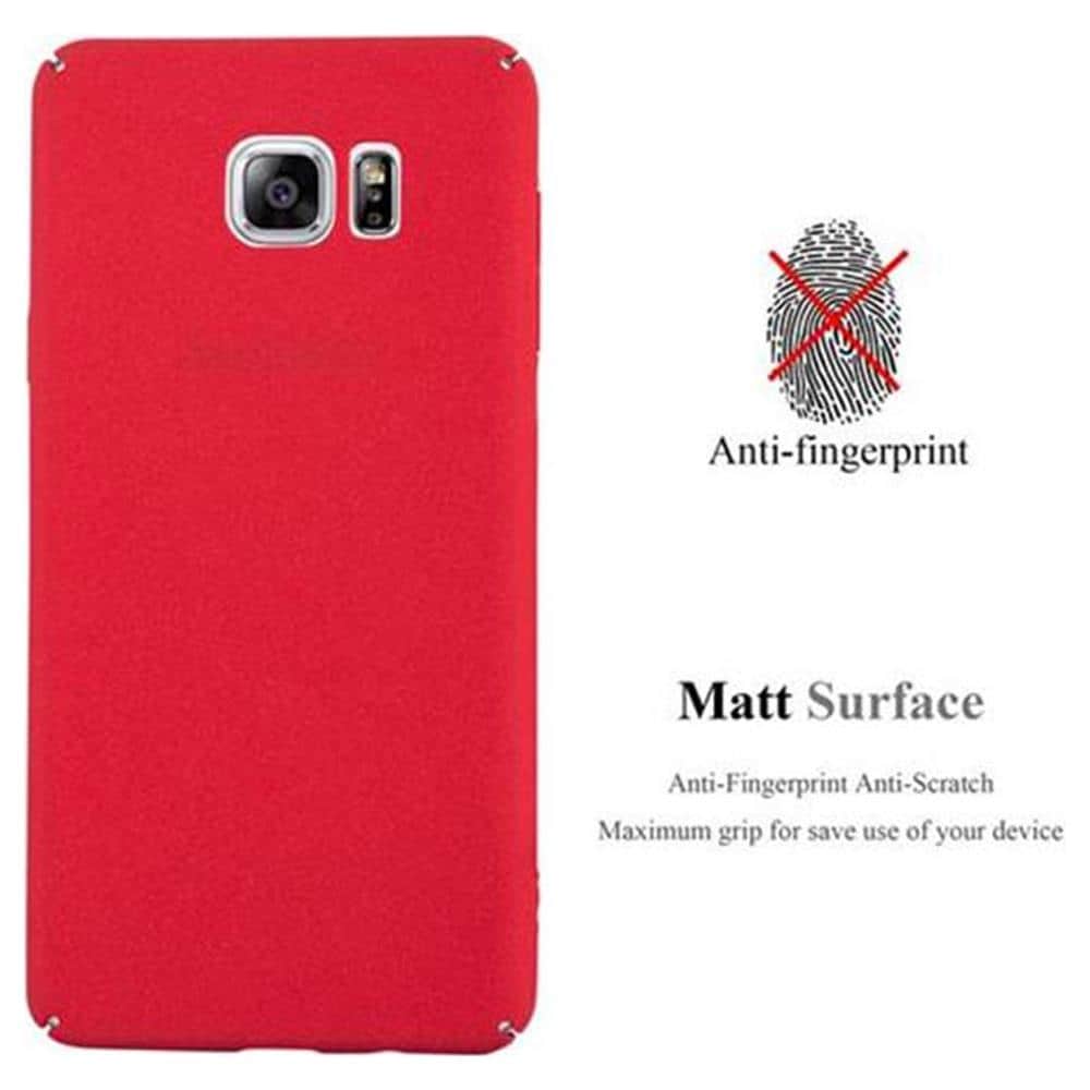 Custodia Compatibile Con Samsung Galaxy Note 5 In Frosty Rosso - Hard Case Coperchio Protettivo In Frosted Look Contro I Graffi E Gli Urti - Foto 2