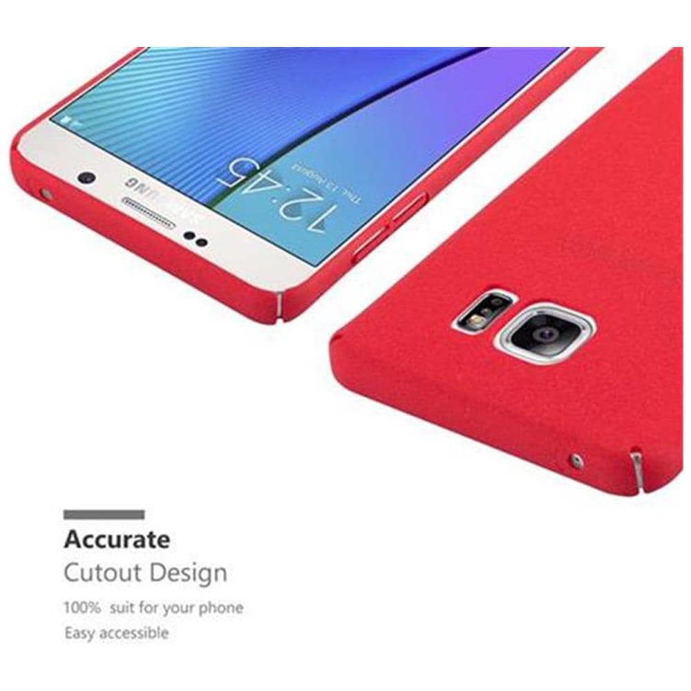 Custodia Compatibile Con Samsung Galaxy Note 5 In Frosty Rosso - Hard Case Coperchio Protettivo In Frosted Look Contro I Graffi E Gli Urti - Foto 6