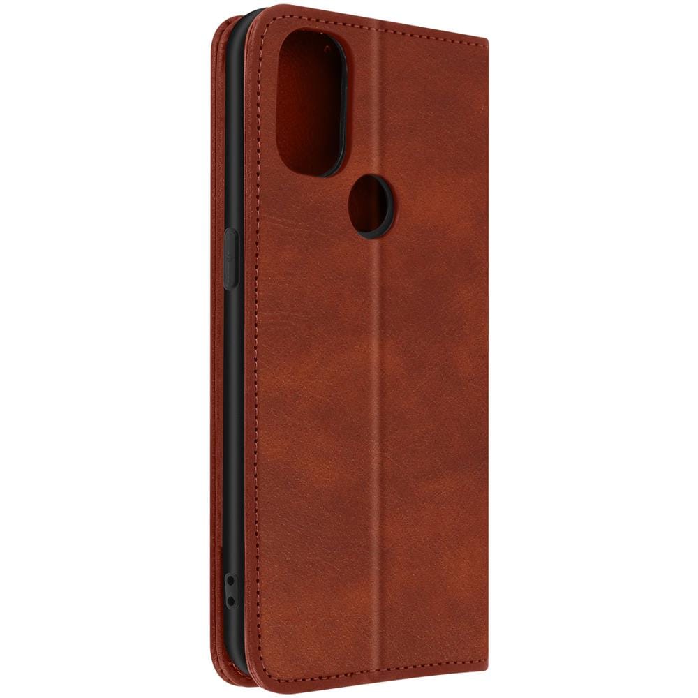 Custodia Oneplus Nord N10 5g Portafoglio Supporto Video Soft Touch Marrone - Foto 2