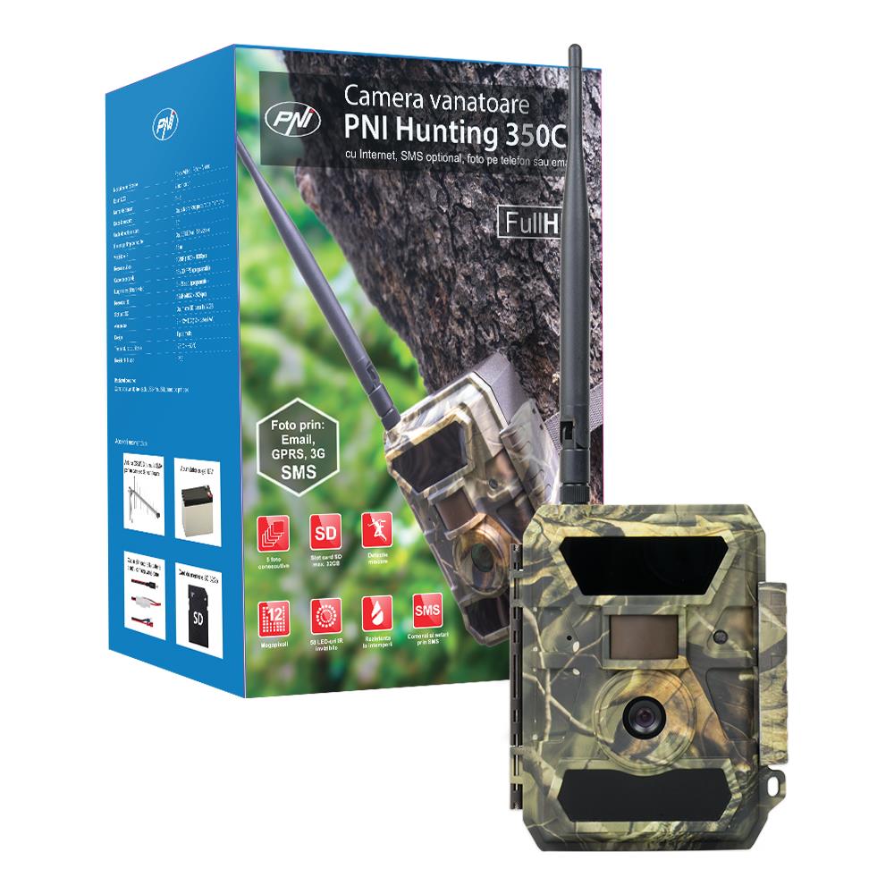 Telecamera Da Caccia Hunting 350c 12mp Con 3g Internet, Sms, Invia Foto In Movimento Sul Telefono, E-mail, Ftp, Full Hd 1080p, Visione Notturna, 58 Led Invisibili Per Animali - Foto 1