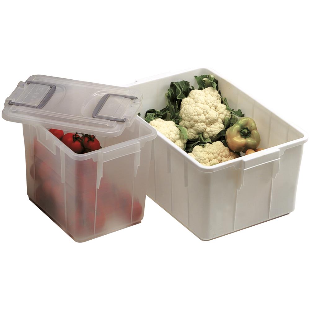 Cassa Per Alimenti In Plastica Da 60 Litri Con Coperchio - Modello Food Box - Bianco - Foto 3