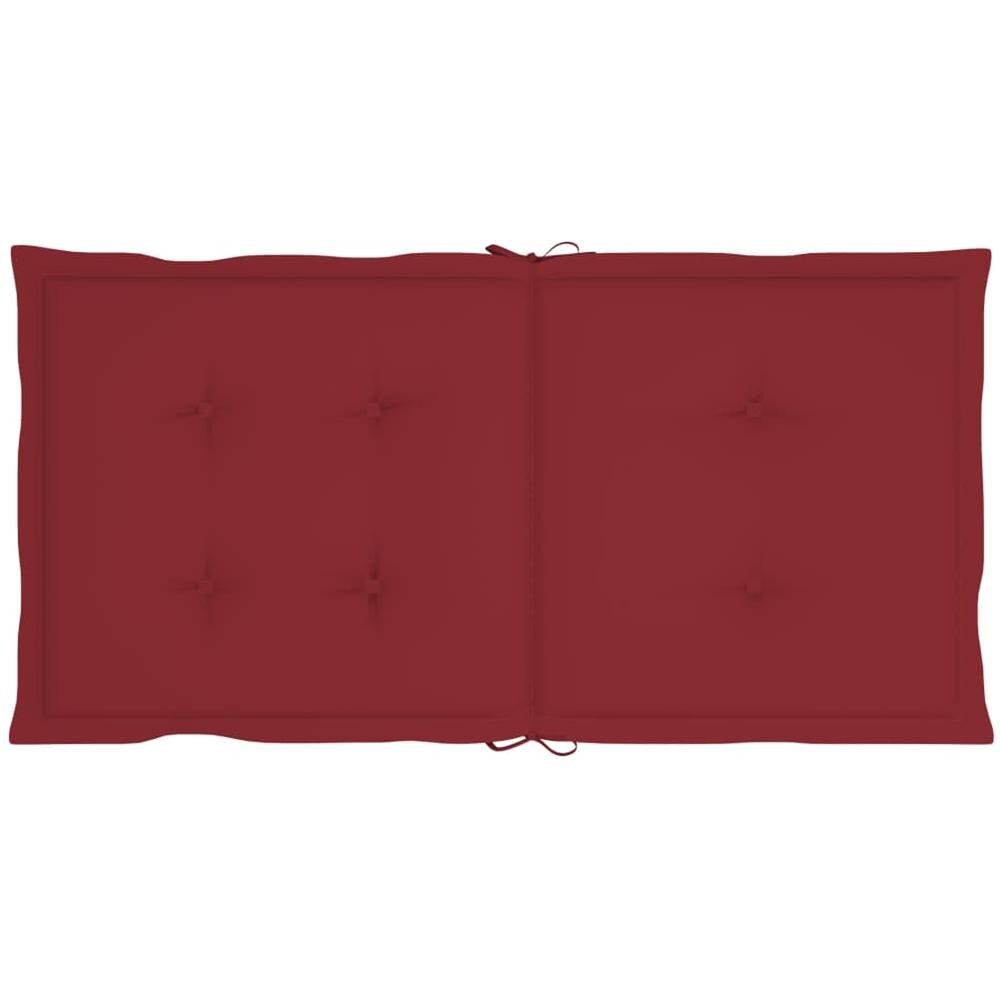 Cuscini Per Sedie Da Giardino 6 Pz Rosso Vino 100x50x4 Cm - Foto 2