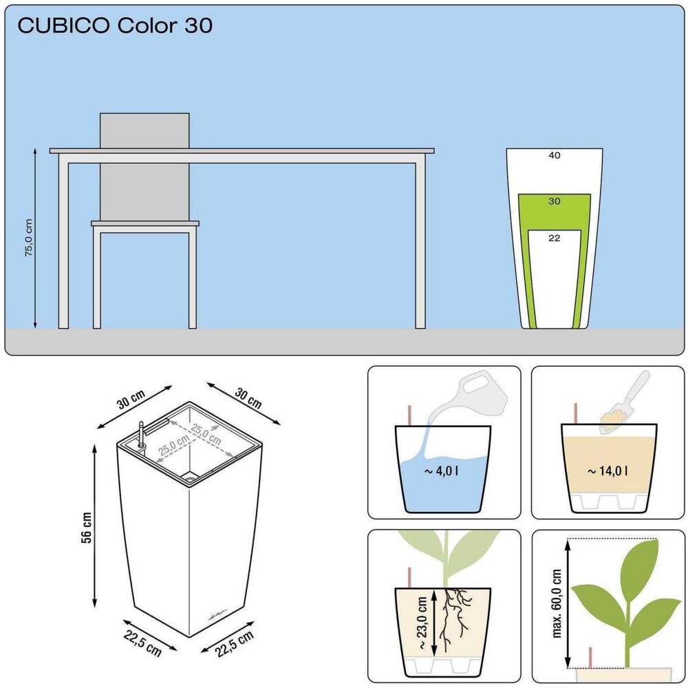 Fioriera Cubico Color 30 ALL-IN-ONE Noce Moscata 13133 - Foto 6