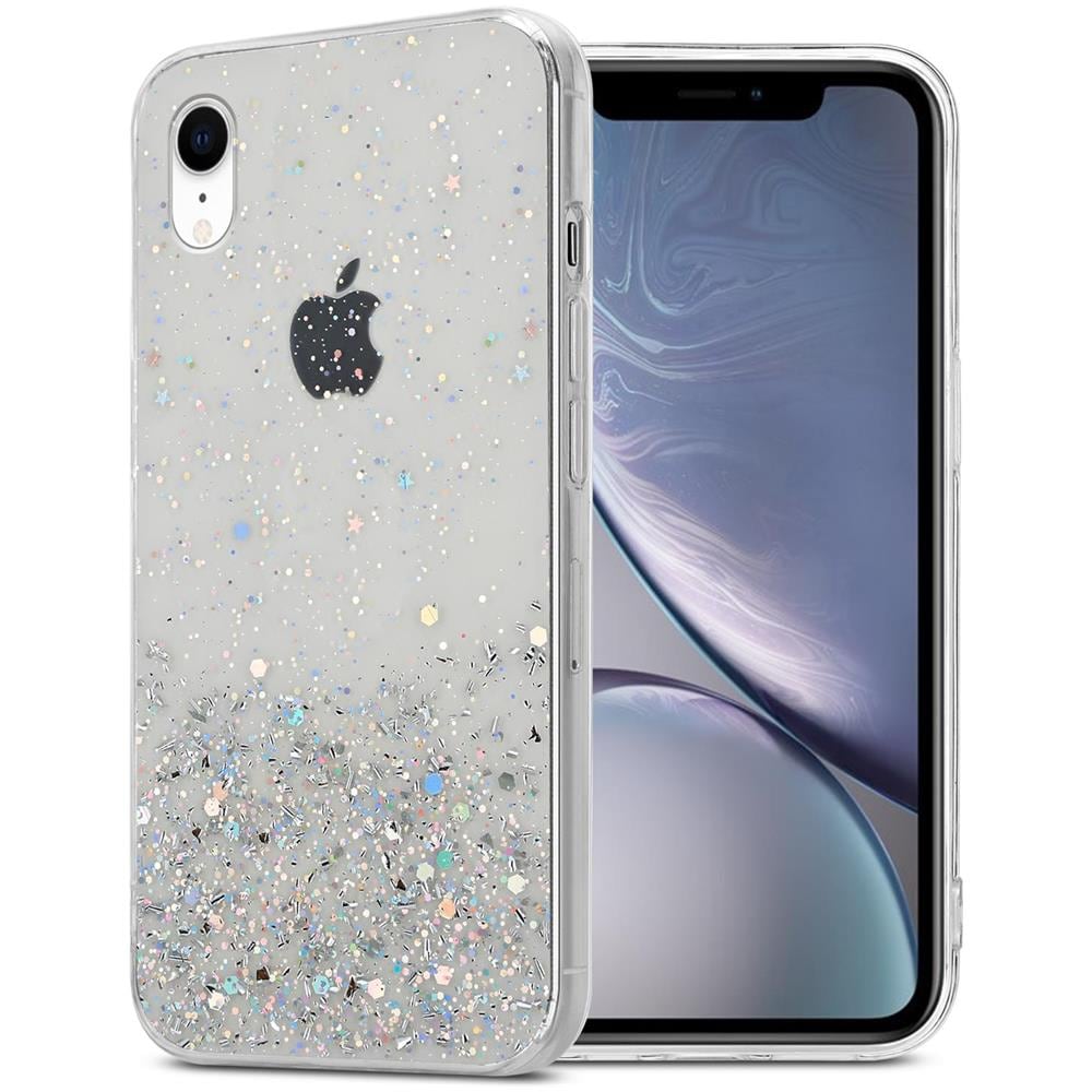 Custodia Compatibile Con Apple Iphone Xr In Trasparente Con Glitter - Coperchio Protettivo In Silicone Tpu Flessibile Con Glitter Scintillanti - Foto 1