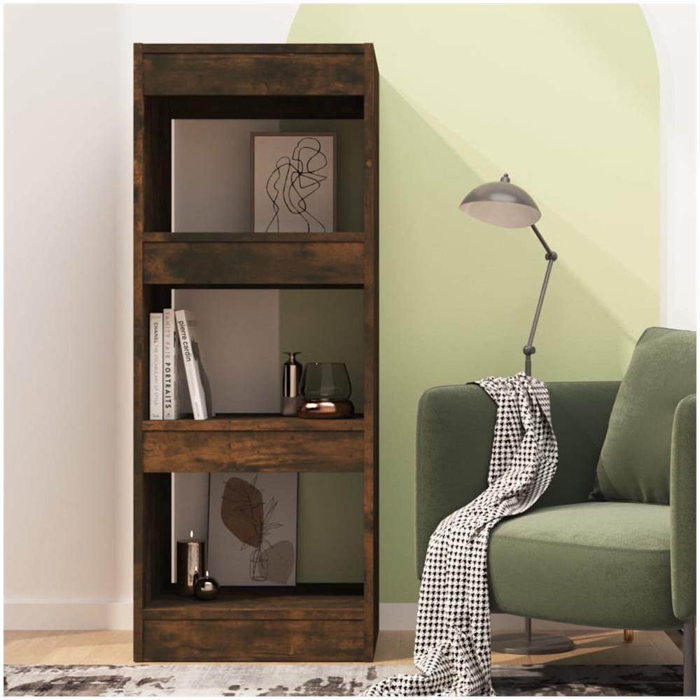 Libreria /Divisorio Rovere Fumo 40x30x103 cm in Truciolato - Foto 3