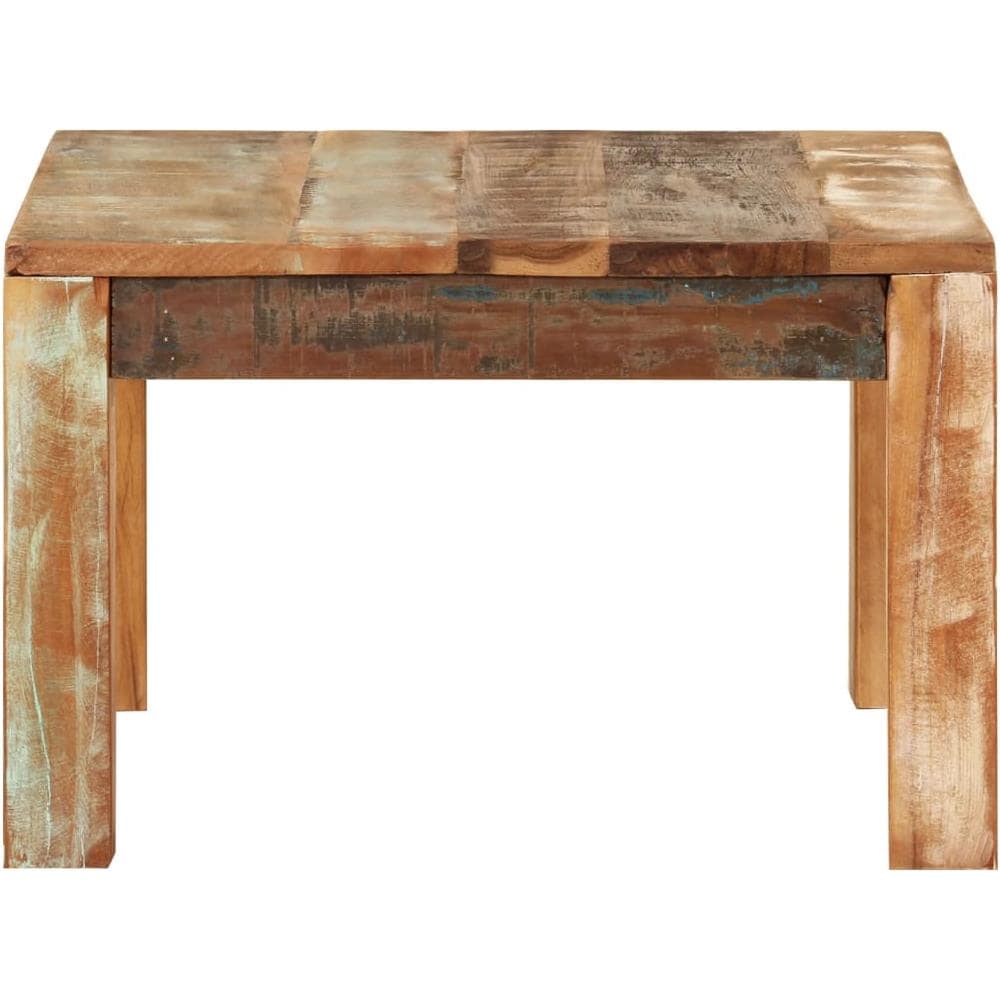 Tavolino Da Salotto 55x55x35 Cm In Legno Massello Di Recupero - Foto 3