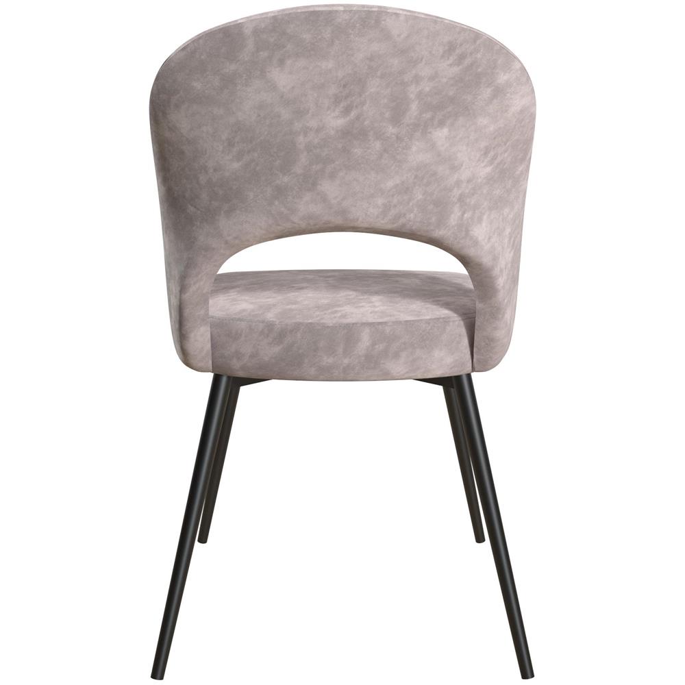 Alexi Sedia Da Pranzo Imbottita In Velluto Grigio Chiaro - Foto 5