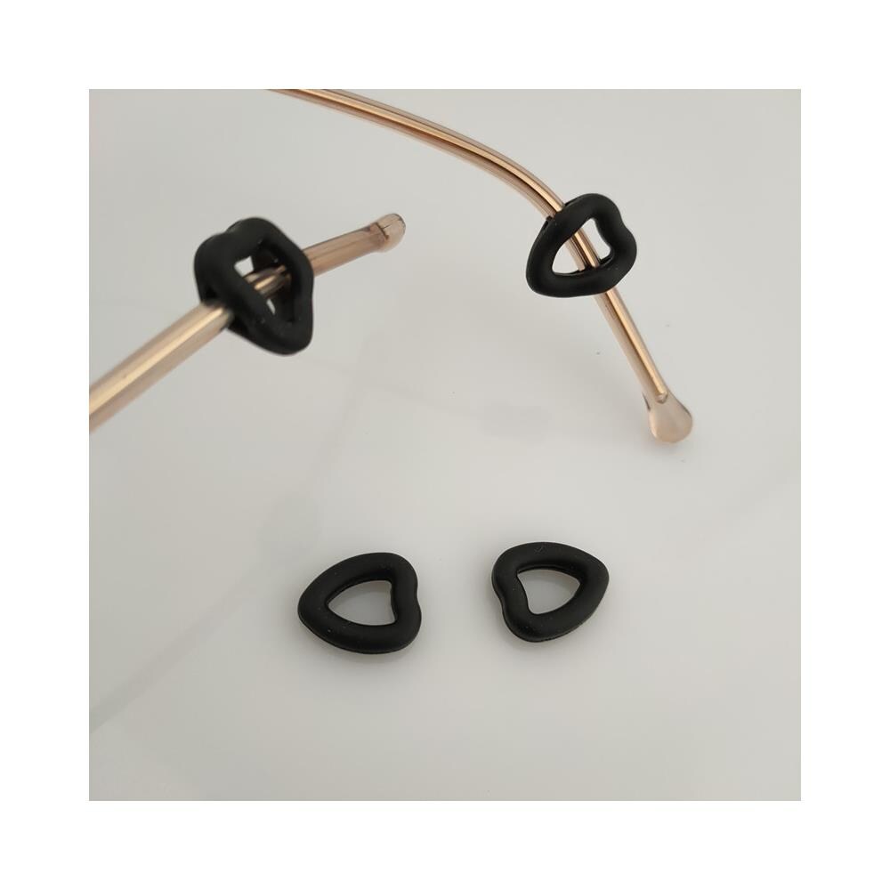 2 Paia Di Custodie Antiscivolo Per Occhiali In Silicone A Forma Di Cuore - Foto 2