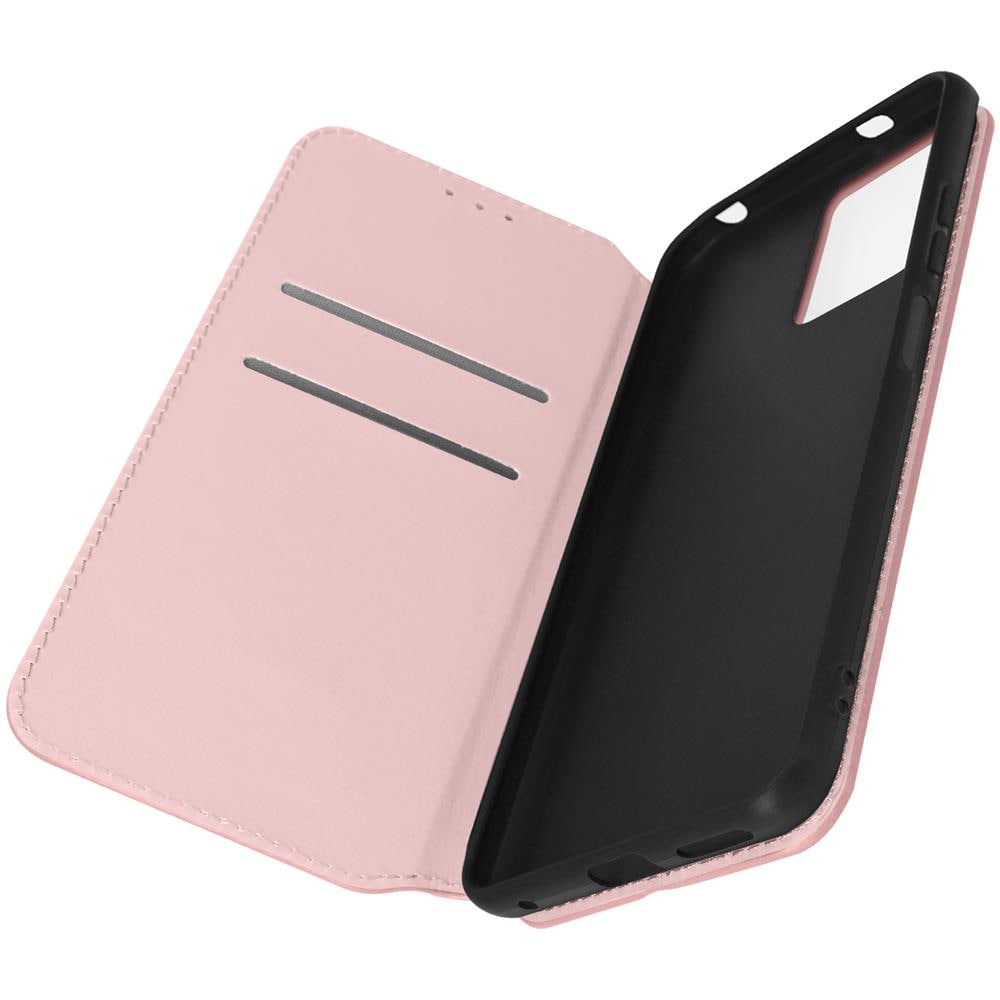 Custodia Per Xiaomi Redmi Note 12 4g Portafoglio Funzione Supporto Video Rosa - Foto 2