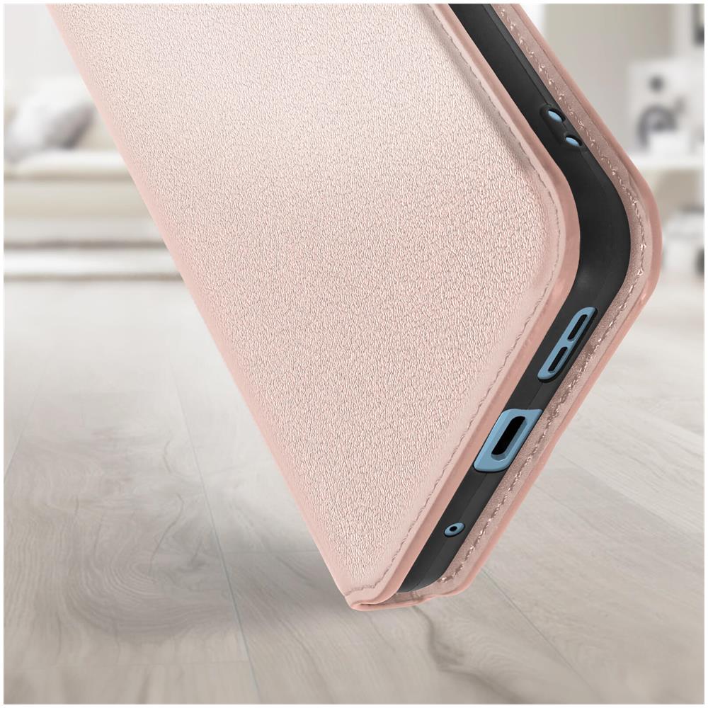 Custodia Per Xiaomi Redmi Note 12 4g Portafoglio Funzione Supporto Video Rosa - Foto 5