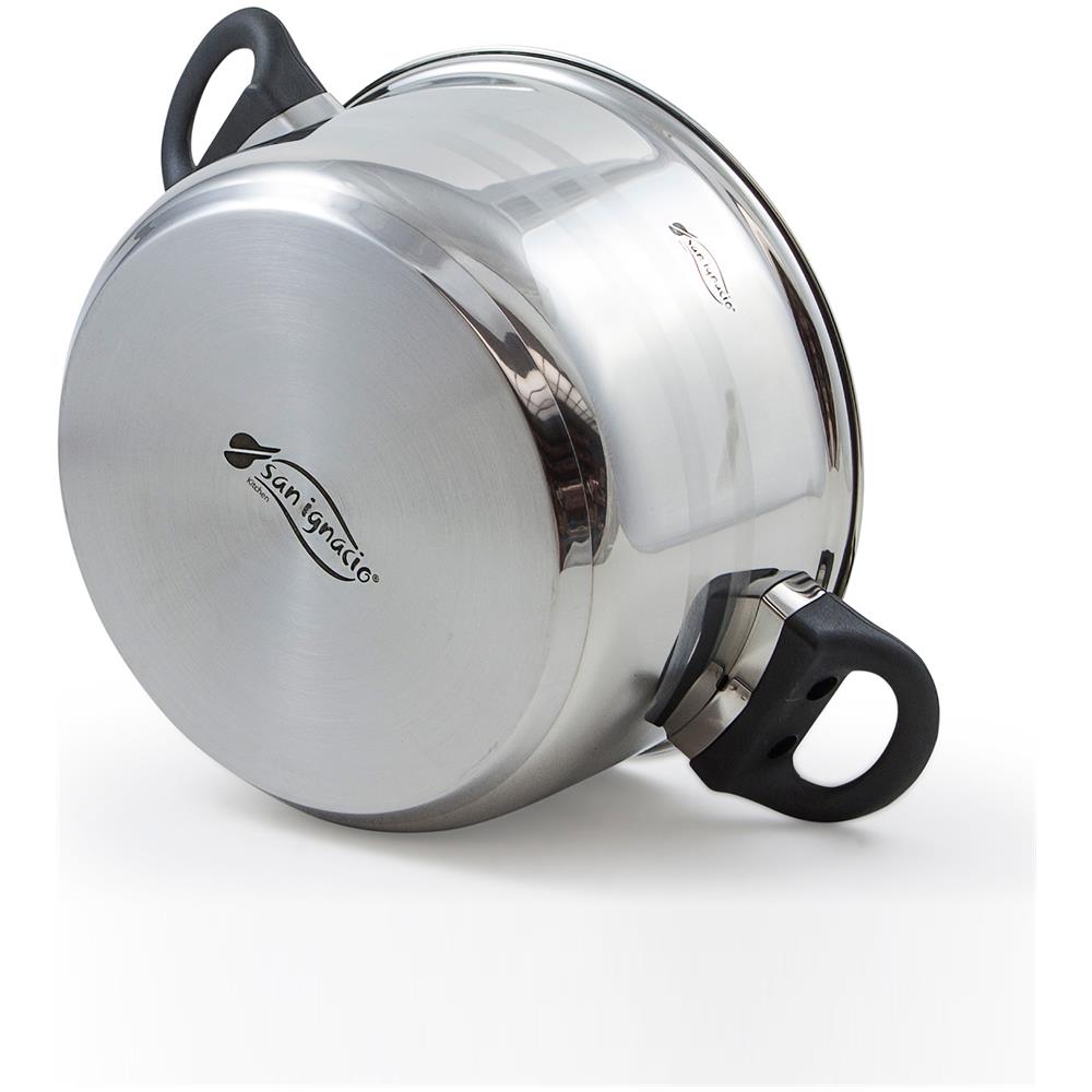 Set Di 8 Pezzi In Acciaio Inox Con Padella (18, 22 E 26 Cm) In Alluminio Stampato Collezione Optimum Plus Di - Foto 8