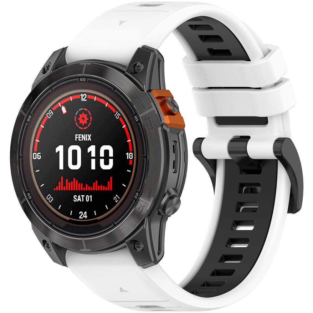 Cinturino Per Orologio Bicolore Con Linee Orizzontali A Sgancio Rapido Per Garmin Fenix Multicolor 22 Mm - Foto 2