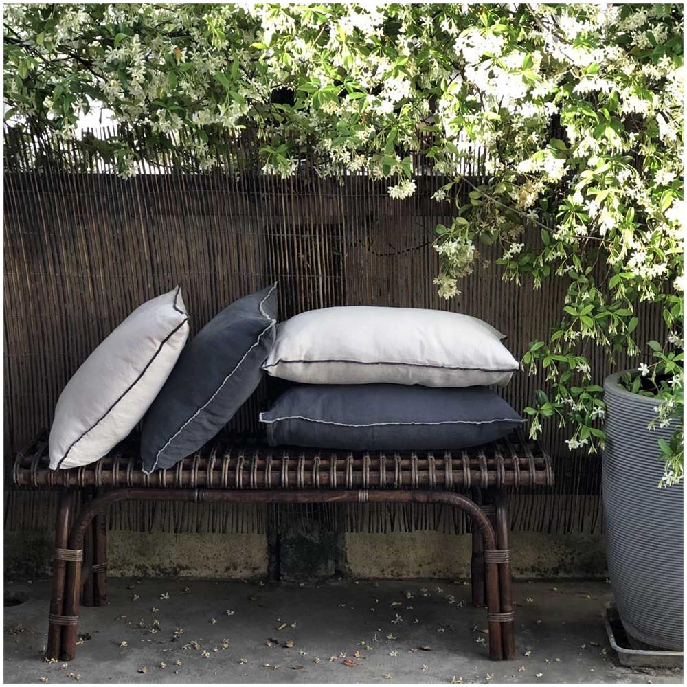 Cuscino Di Lino Lavati E Sovrapposizione - Foto 2