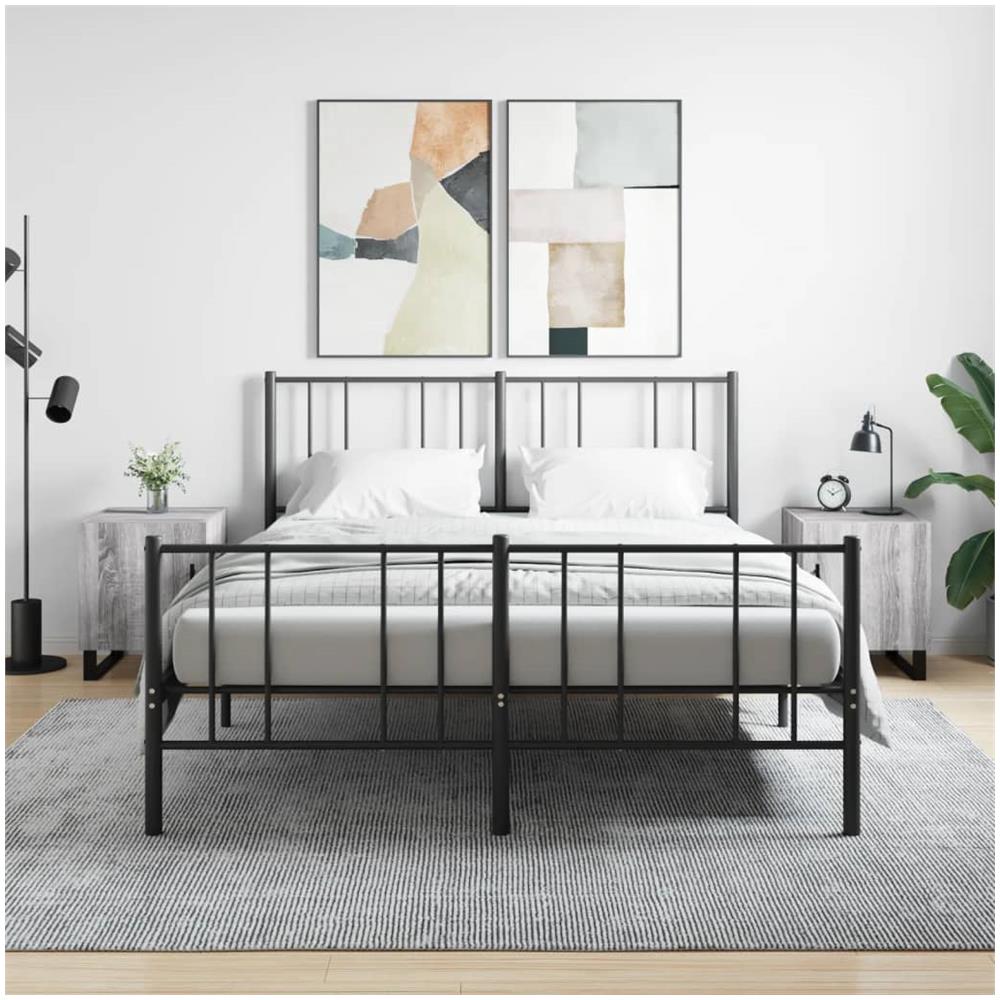 Comodini 2 Pz Grigio Sonoma 40x40x50 Cm In Legno Multistrato - Foto 1