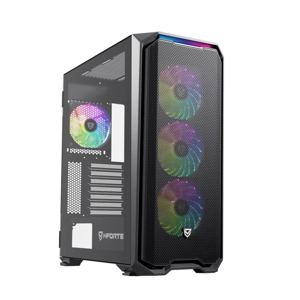 Case KRATER X Midi Tower ATX /EATX /ITX /micro ATX 2x Porte USB 3.2 Colore Nero (Finestrato) - Foto 1