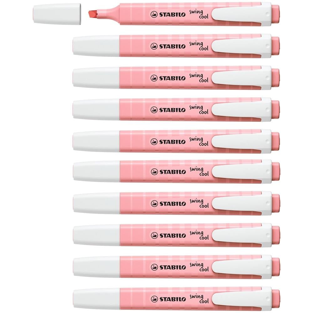 swing cool Pastel - Evidenziatore - Confezione da 10 - Rosa Antico - Foto 1