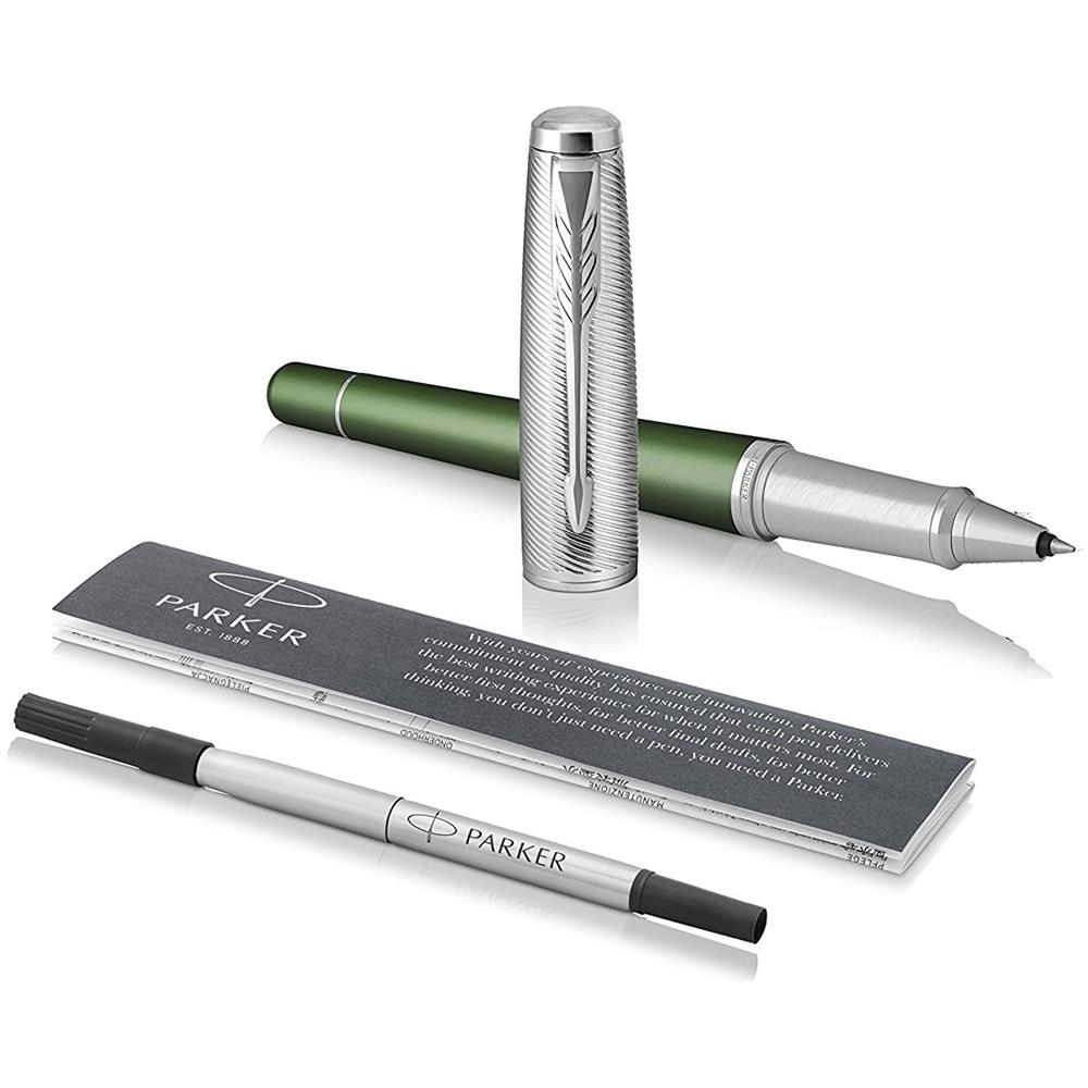 punta nera media finiture cromate Parker Urban argento Penna roller Fashion Silver