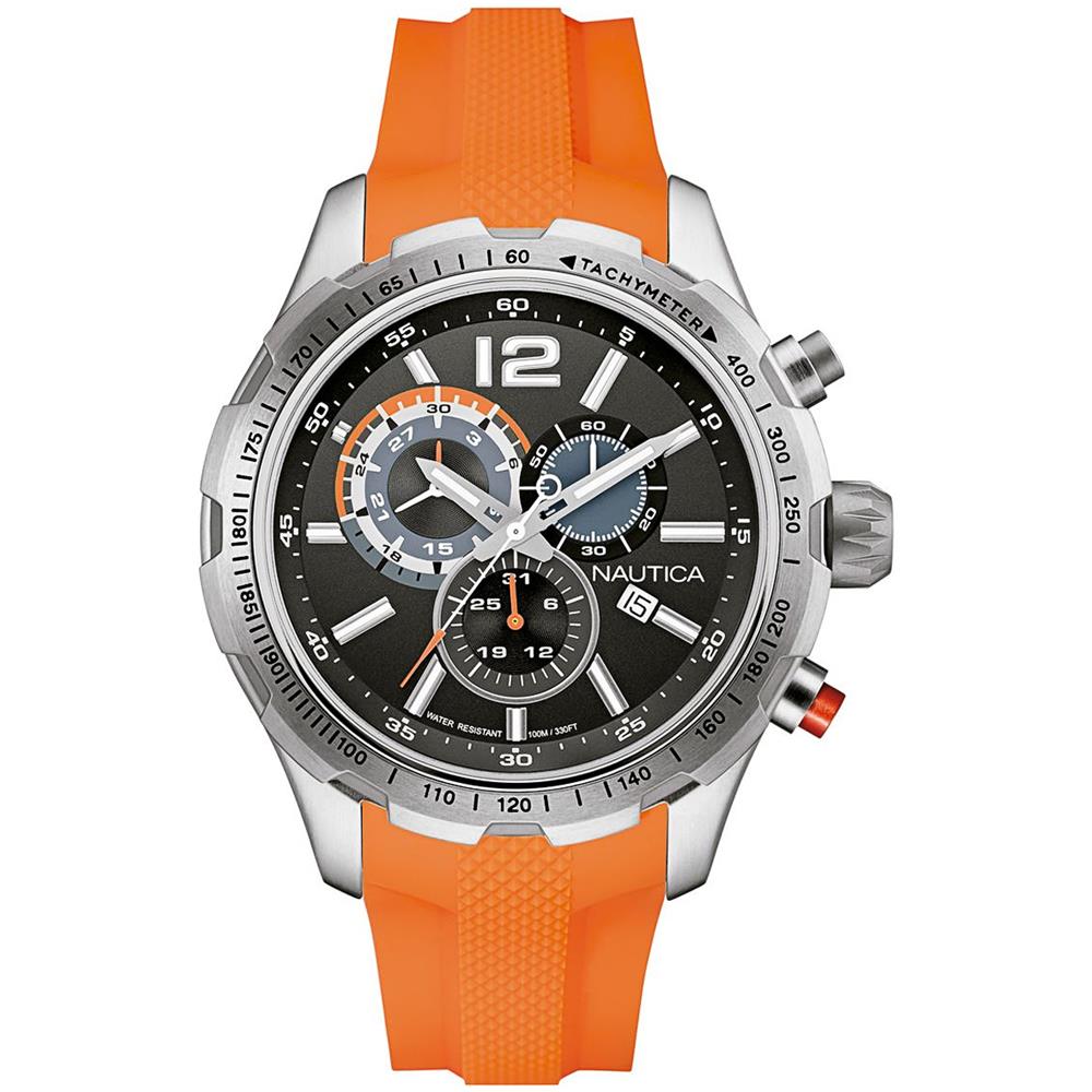 Orologi Nautica Orologi Orologio Nautica con cinturino in gomma bianco di moda
