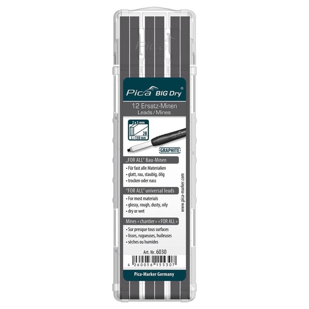 12 Pz Mina Di Ricarica Big Dry For All 12 Pcs Grafite - Foto 1