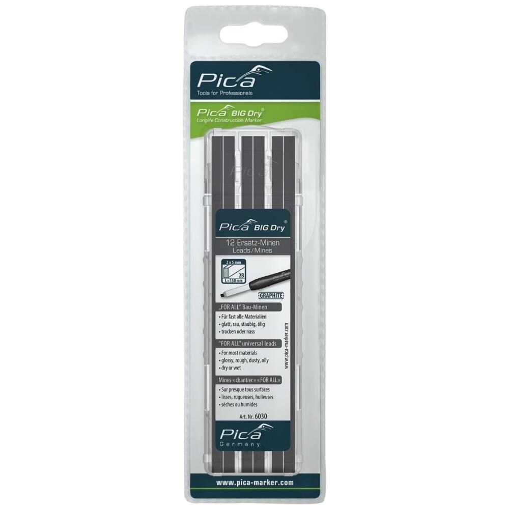 12 Pz Mina Di Ricarica Big Dry For All 12 Pcs Grafite - Foto 2