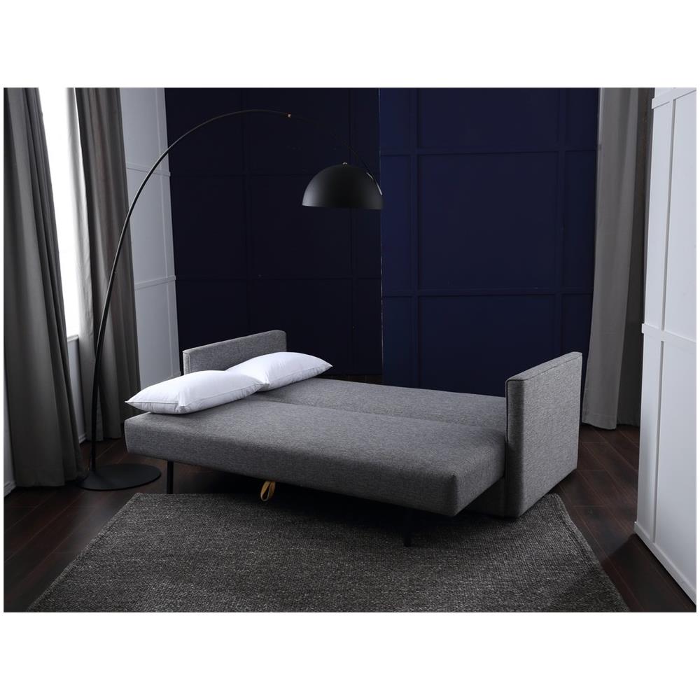 Divano Letto In Tessuto Grigio Chiaro Eksjo - Foto 2