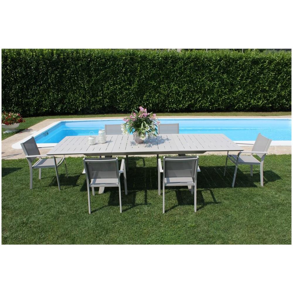 Splendor - Tavolo Da Giardino Allungabile In Alluminio 200/300 X 110 - Foto 1