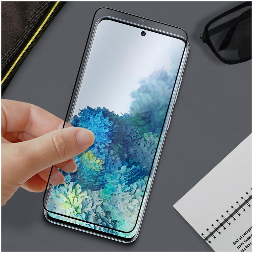 Pellicola Samsung Galaxy S20 Ultra-flessibile Plastica Bordi Curvi Contorno Nero - Foto 5