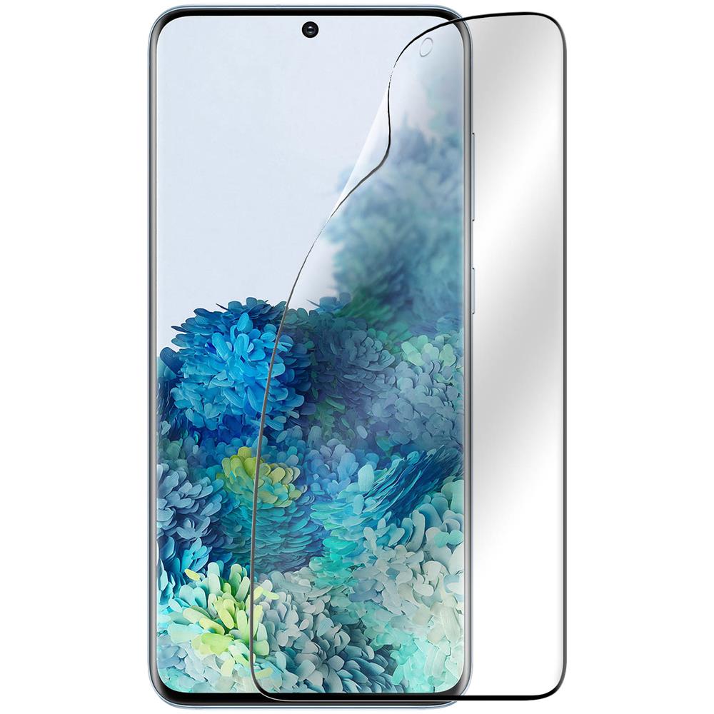 Pellicola Samsung Galaxy S20 Ultra-flessibile Plastica Bordi Curvi Contorno Nero - Foto 1