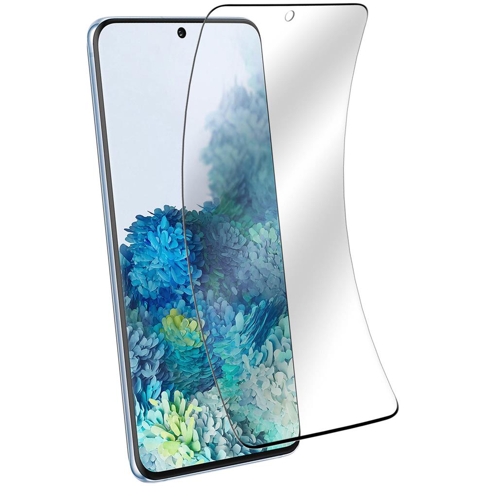 Pellicola Samsung Galaxy S20 Ultra-flessibile Plastica Bordi Curvi Contorno Nero - Foto 2