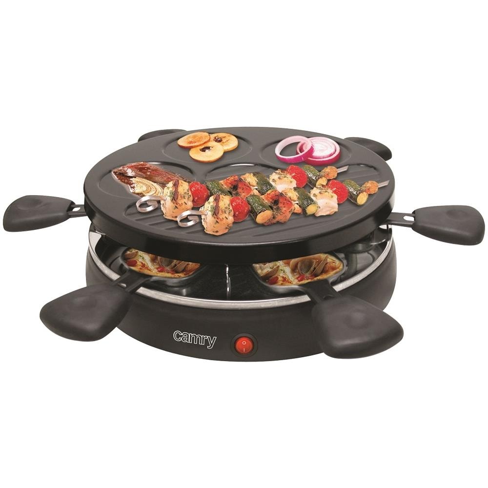 Grill Con 6 Tegami Da Raclette Con Piastra Grill Removibile 1200w Cr 6606 - Foto 1