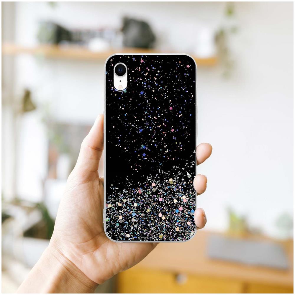 Cadorabo Custodia Compatibile Con Apple Iphone Xr In Nero Con Glitter - Coperchio Protettivo In Silicone Tpu Flessibile Con Glitter Scintillanti - Foto 8
